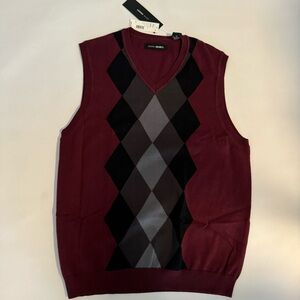 Maroon Sweater Vest by John Henry